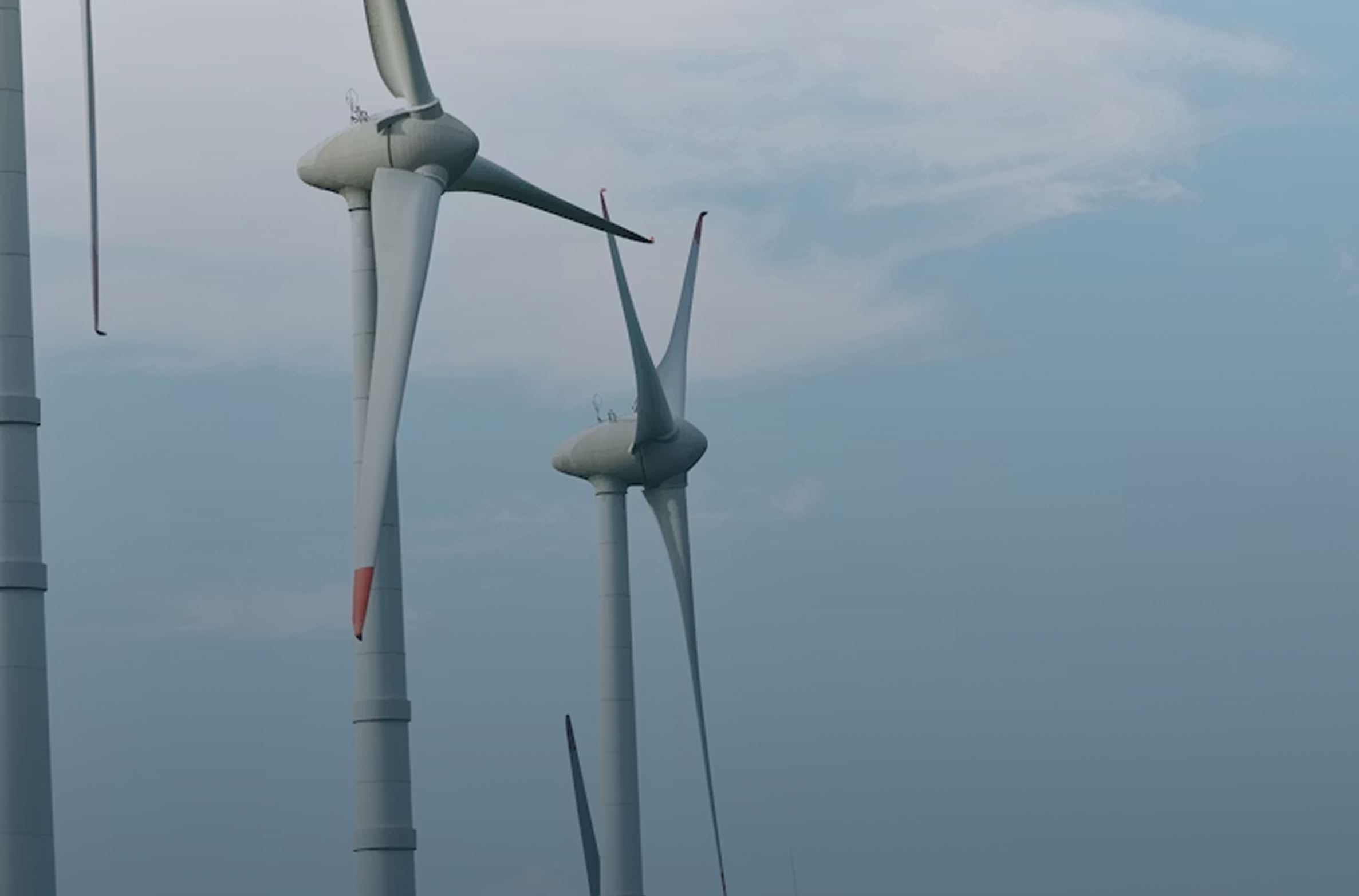 Wind turbines representing the energy industries Brodotehna serves